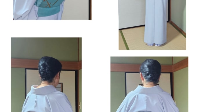令和7年5月22日出張着付けは和泉市、喪服の着付3名でした(嶋岡・中川・田中)