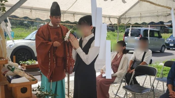 M岡さんの地鎮祭に参加させて頂きました