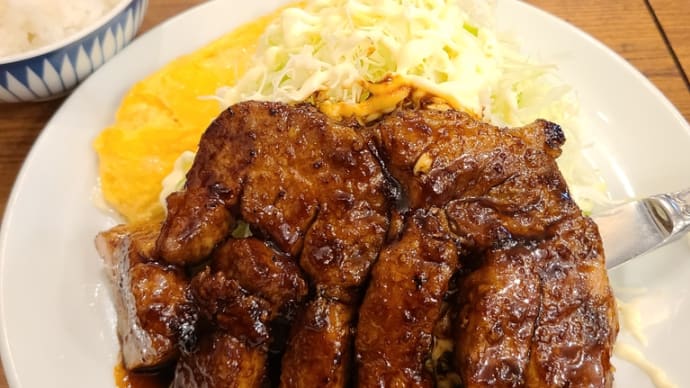 洋食&ビール　サル食堂　トンテキ定食　酒粕シチューはランチのみ