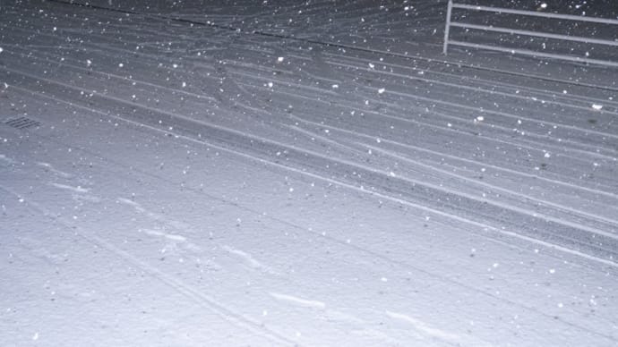 今朝も少し積雪　北九州市
