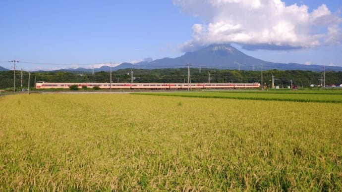 大山と特急やくも（国鉄色）