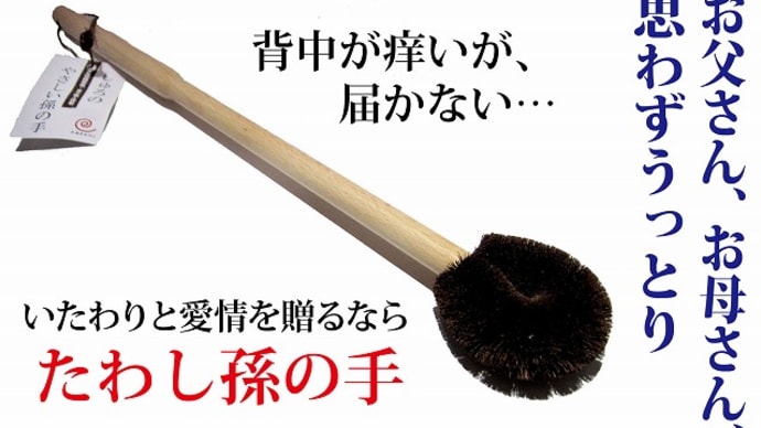 直近母の日に向けてご検討くださいな!たわし孫の手!