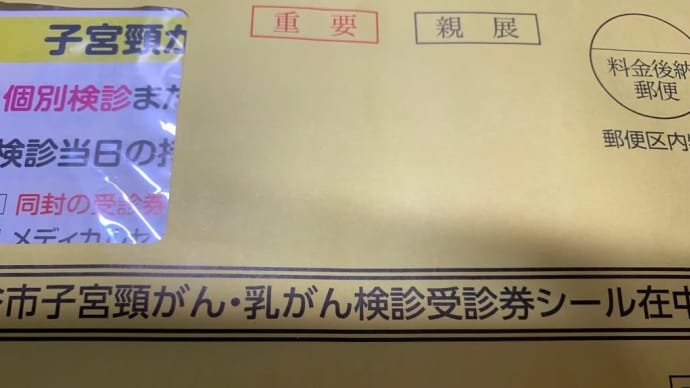 子宮頚がん検診に行ってきました