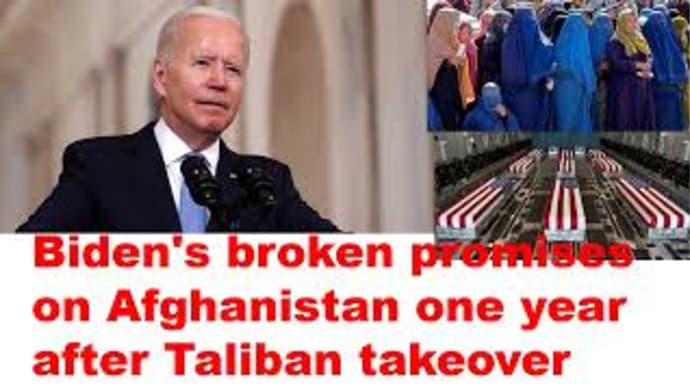 Biden's broken promises on Afghanistan one year after Taliban takeover.