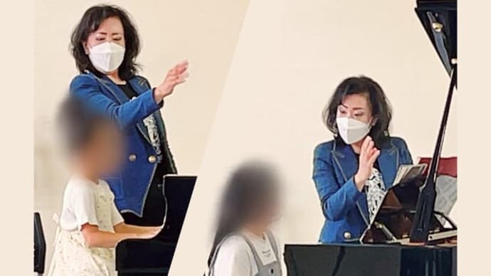 廻由美子先生のピアノ特別レッスンが行われました
