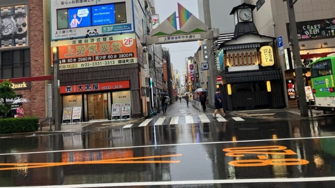 雨のアメヤ横丁…北斗市・本社~函館空港~羽田空港~東京都内