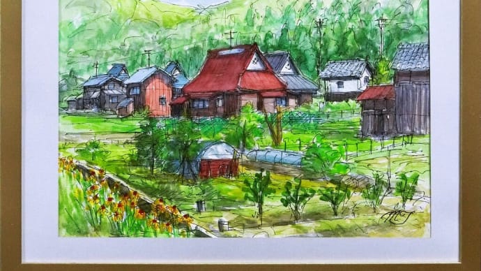 今日の絵は「滋賀県・菅並集落Ⅲ」です