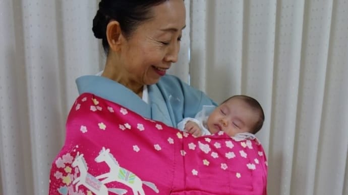 七五三3歳祝い着はオリジナル作品　初孫お宮参り