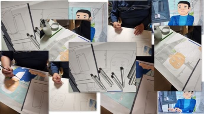 障害者雇用支援月間ポスター原画展の作品完成