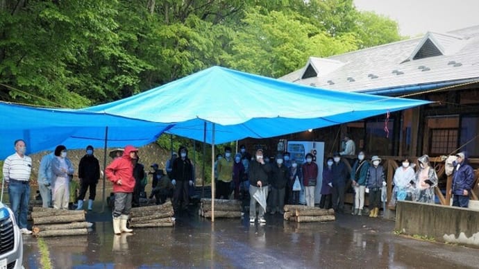 高津屋森林公園シイタケこま打ち体験教室&御曹子橋周辺からの風景