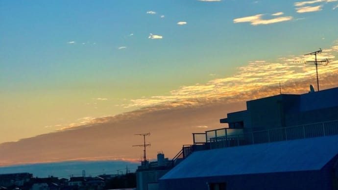 今朝の空。