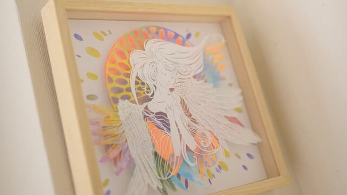 「まちゃこの切り絵」最終日