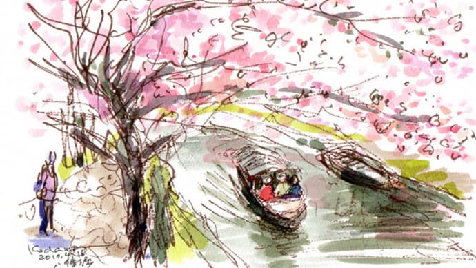 ひらひらと 水もに浮かぶ 散る桜