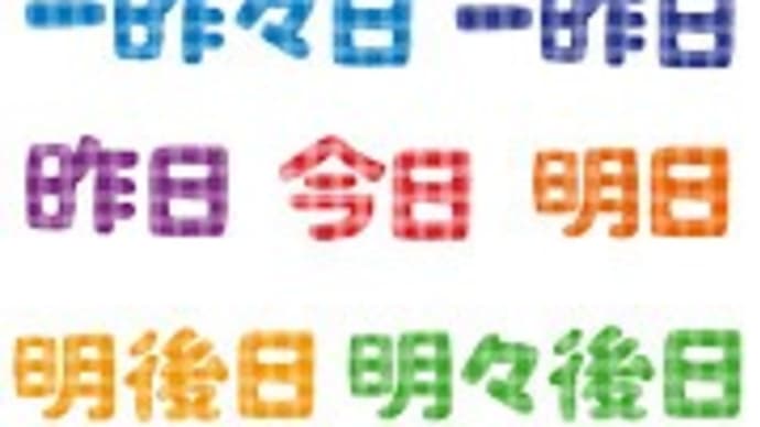 「今日、明日、明後日の次の日はなんていう？」について考える