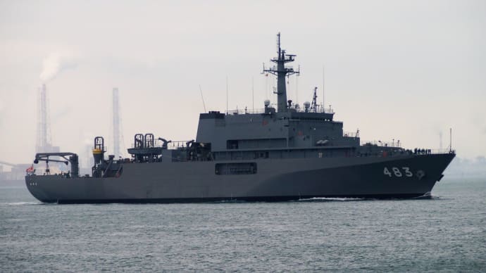 海上自衛隊敷設艦むろと ARC-483むろと 関門海峡