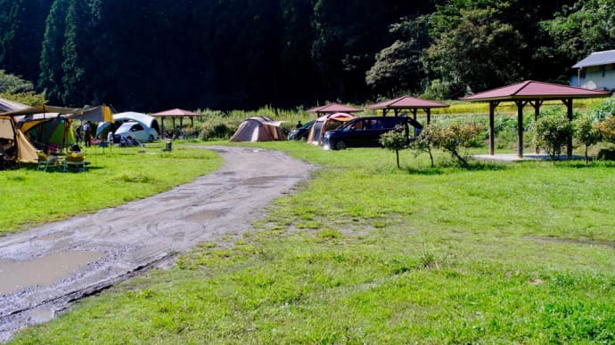 新しいテントでキャンプへ-和歌山県紀美野町：毛原オートキャンプ場