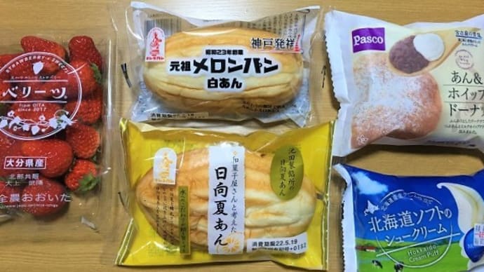 お気に入り・・・キンキパンのメロンパン(日向夏あん)・ヤマザキのドーナツの違いほか(^^)