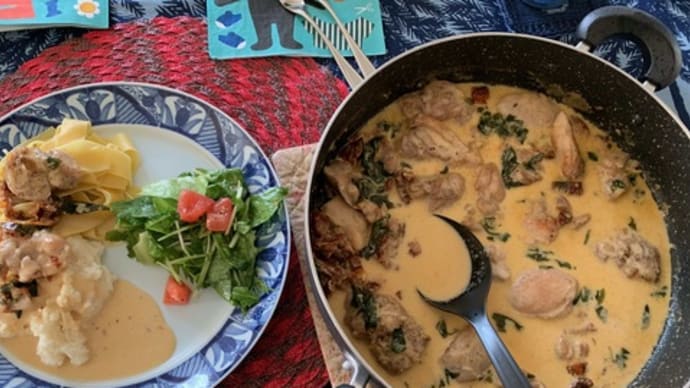 chicken with creamy sun-dried tomato sauce
