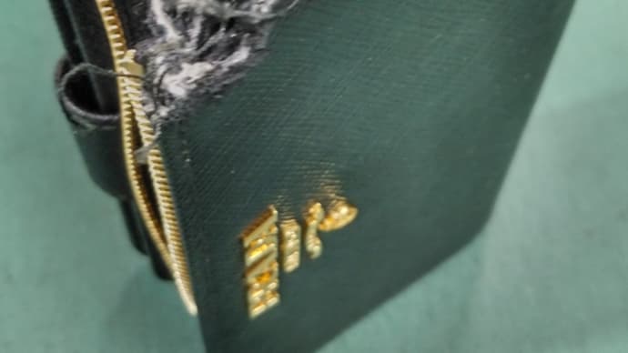 犬に噛まれたPRADAのお財布