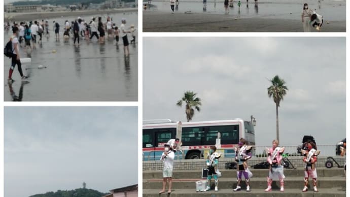 片瀬東浜までゴミ拾いランニング