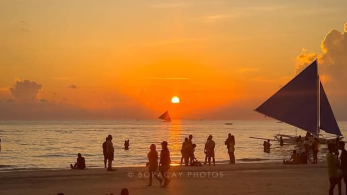 美しい夕陽のボラカイ島