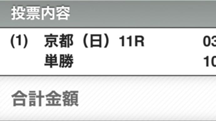 菊花賞(結果)