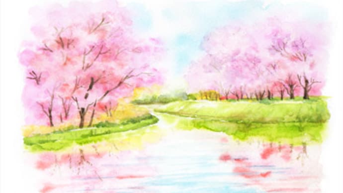 つくばみらい市 福岡堰の桜 おさんぽスケッチ にじいろアトリエ 水彩 色鉛筆イラスト スケッチ つくばみらい市 福岡堰の桜 おさんぽスケッチ にじいろアトリエ 水彩 色鉛筆イラスト スケッチ