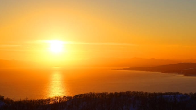 夕暮れの函館山2023年1月12日