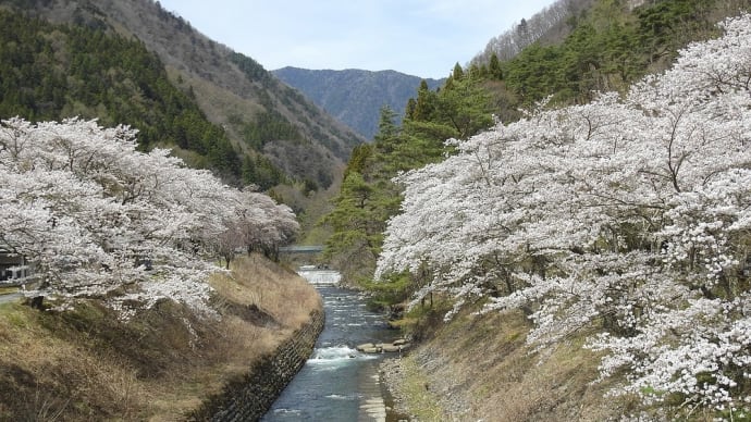 島々宿の不動滝