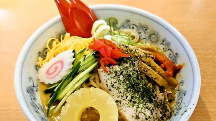 赤湯ラーメン 龍上海(東根店)でからみそ冷やし中華(2023年6月22日)