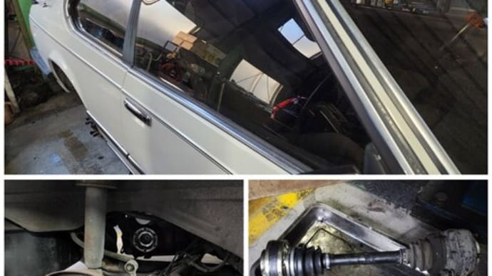 昭和年式のBMW「635CSi」はやっと部品が揃い大掛かりな作業を開始致しました