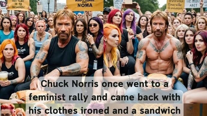 Nope. Feminazis Cannot Fuck With The Chuck. 😀😃😄😁😆😅😂🤣😇😈🦸♂️🦹♂️🧺🥪