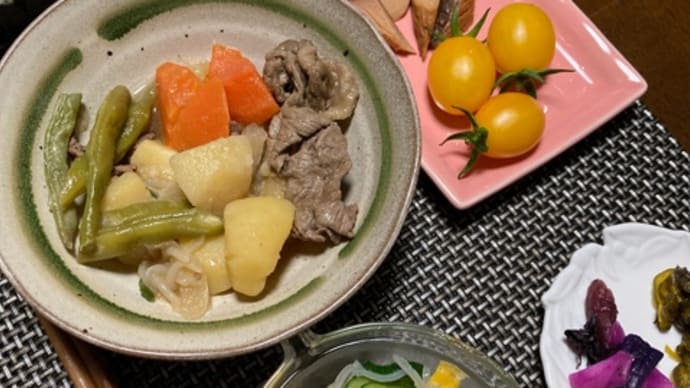 高知の姫かつお当選しました♪と、残り物の夕食。