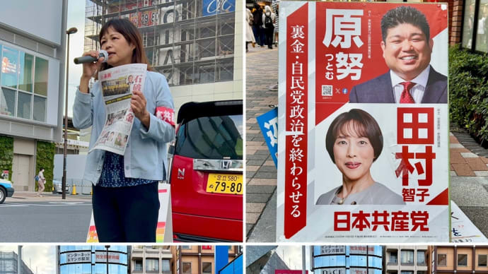 新小岩南口駅前宣伝 原純子都議会議員