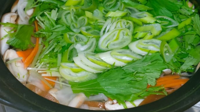水菜でしゃぶしゃぶ
