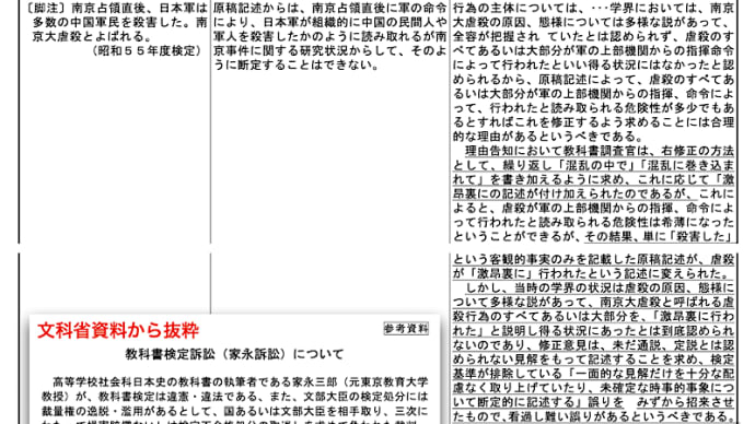 家永訴訟(教科書検定訴訟)の件