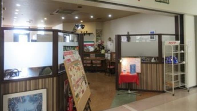 「ぺルエビアン」、喫茶店で、エビピラフとこしあぶらの天ぷら、あさりとこしあぶらの和風スパゲティ