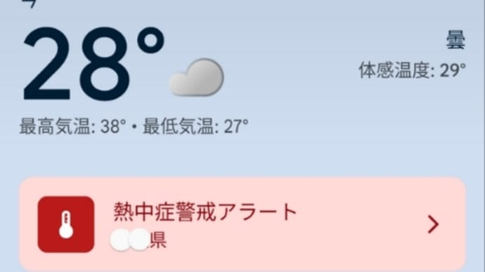 予想最高気温。