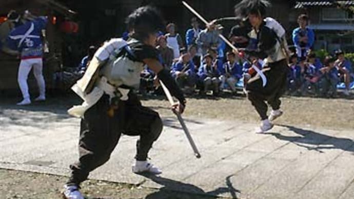 京都府登録無形文化財　11/2，3　吉原太刀振りが５年ぶりに開催されます。