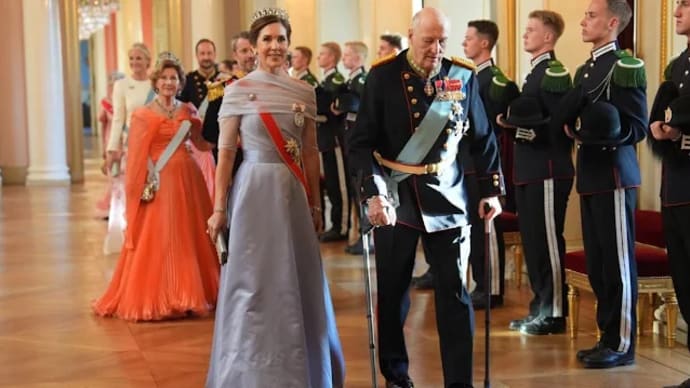 フレデリク国王を招いてノルウェー王宮にて晩餐会