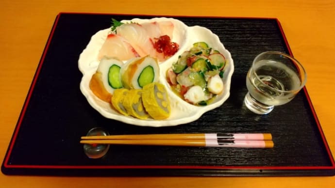 天草産食材の夕食と福光屋「多可」
