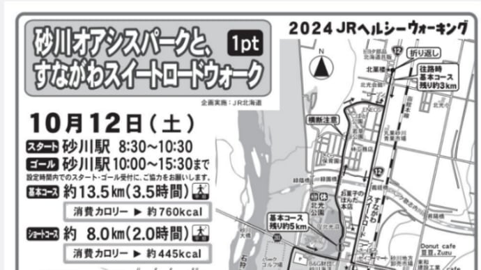 秋晴れの中砂川を歩く