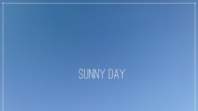 天気の良い1日でした。