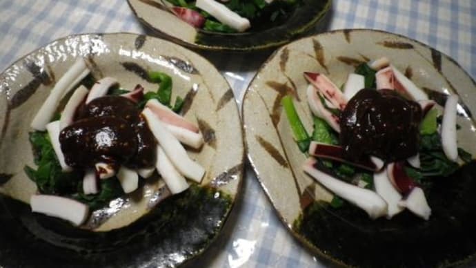 分葱が美味しいから分葱といかの酢みそ和え