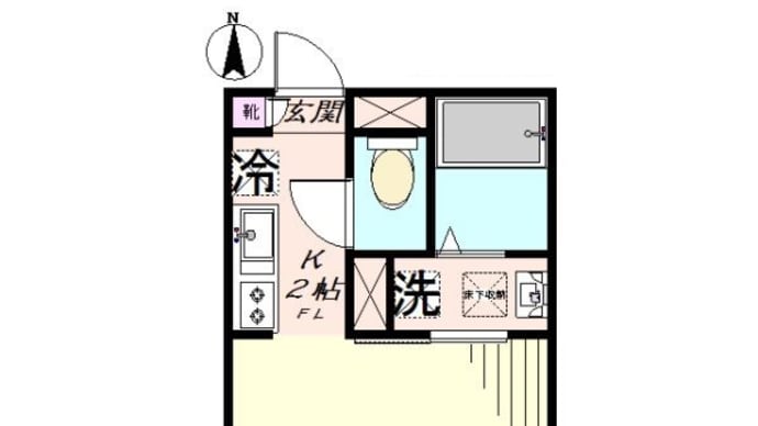 南向きの洋室7帖の1K22.77㎡バストイレ別独立洗面台! 京急本線大森町駅と梅屋敷駅徒歩圏内の東京都大田区大森東の人気賃貸アパート WINGⅡ 2011年9月築 木造地上2階建て2階部分