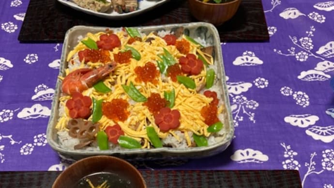 お煮しめリメイクのちらし寿司