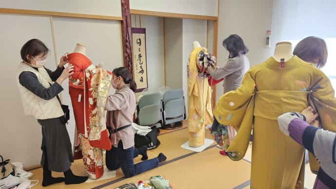 金曜日の生徒さん達、成人式の最後の練習、この日にインフル発症( ;∀;)