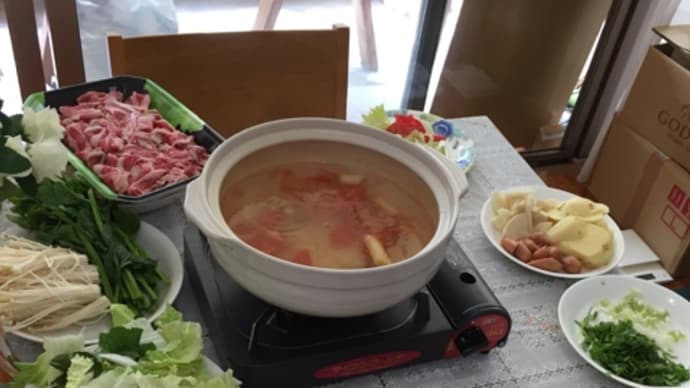 今日の一品 朝から中華式シャブシャブ