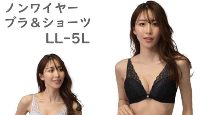 大きいサイズ ブラセット ノンワイヤー 花柄 レース フリル LL 3L 4L 5L