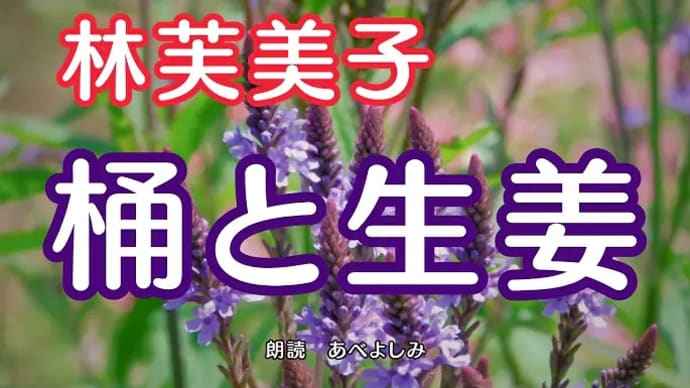 【朗読】林芙美子「桶と生姜 」 朗読・あべよしみ
